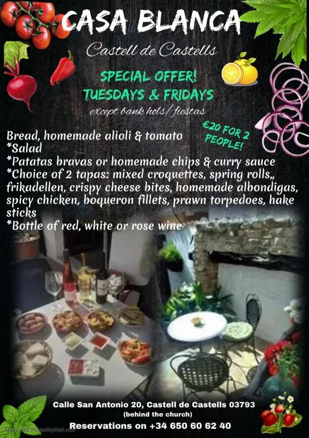 Castell De Castells Casa Blanca B&B 외부 사진